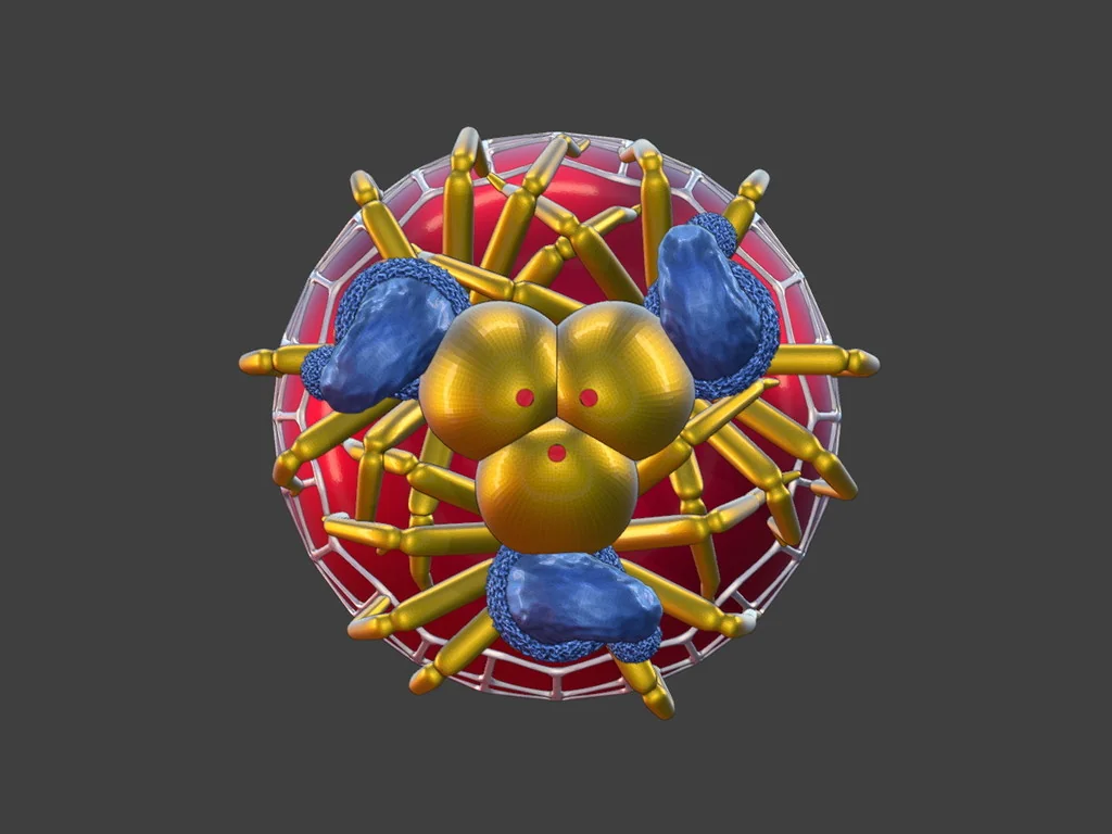 Новогодний шарик с пауками