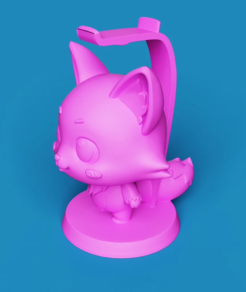 Красивая подставка для наушников в стиле аниме