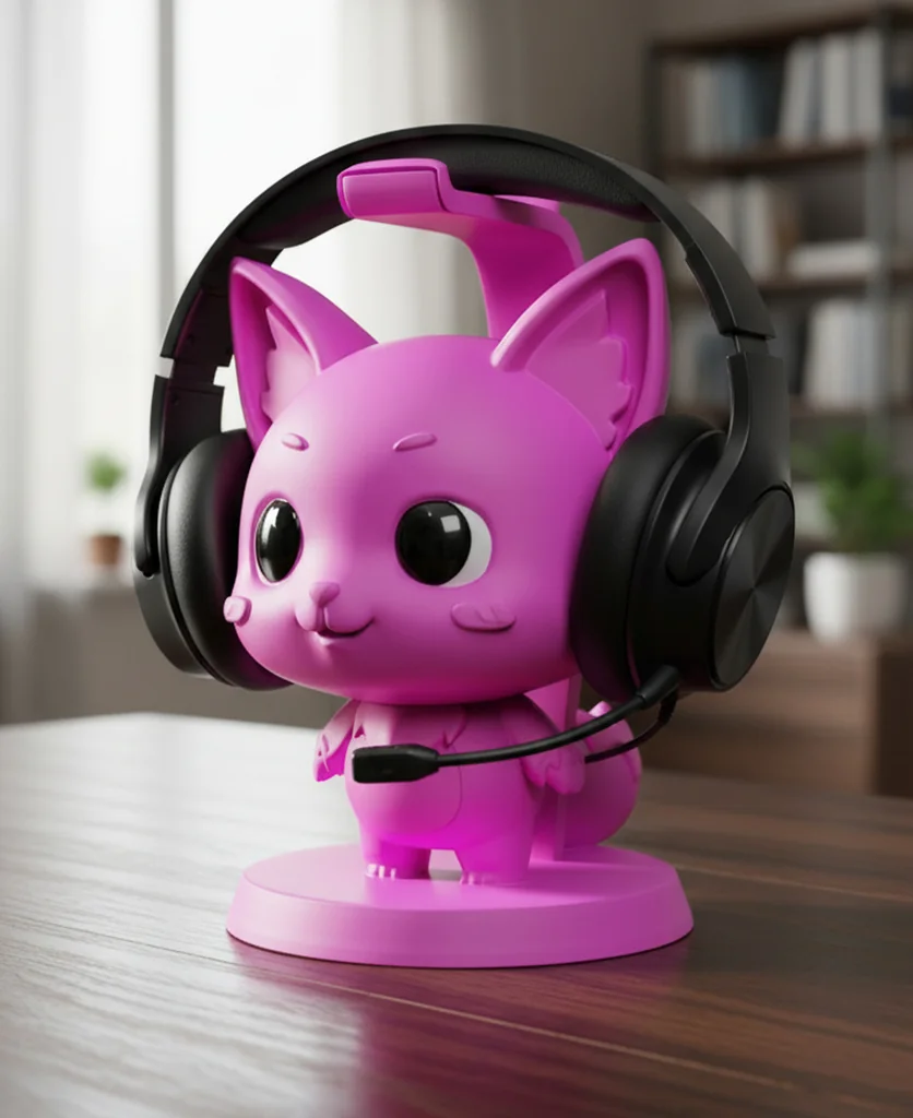 Красивая подставка для наушников в стиле аниме