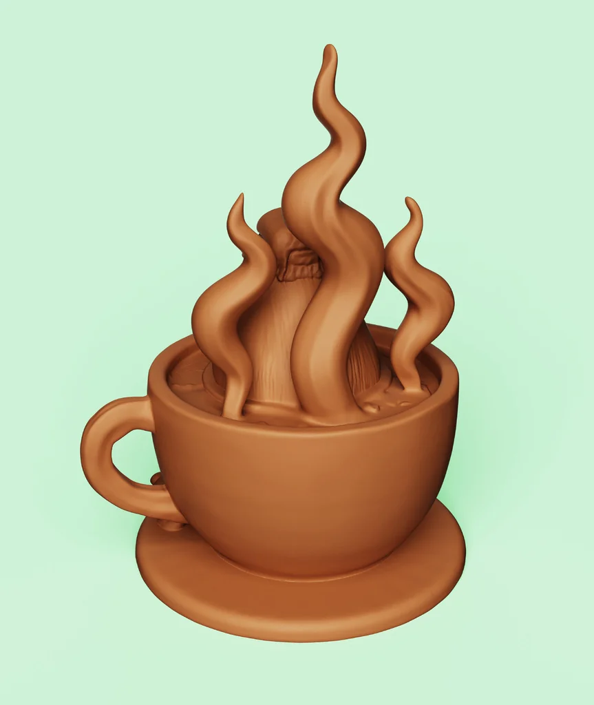 Капибара в чашке кофе - милый настольный декор