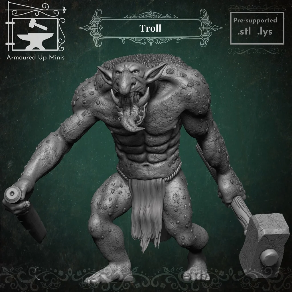 Миниатюра Тролля для настольных RPG