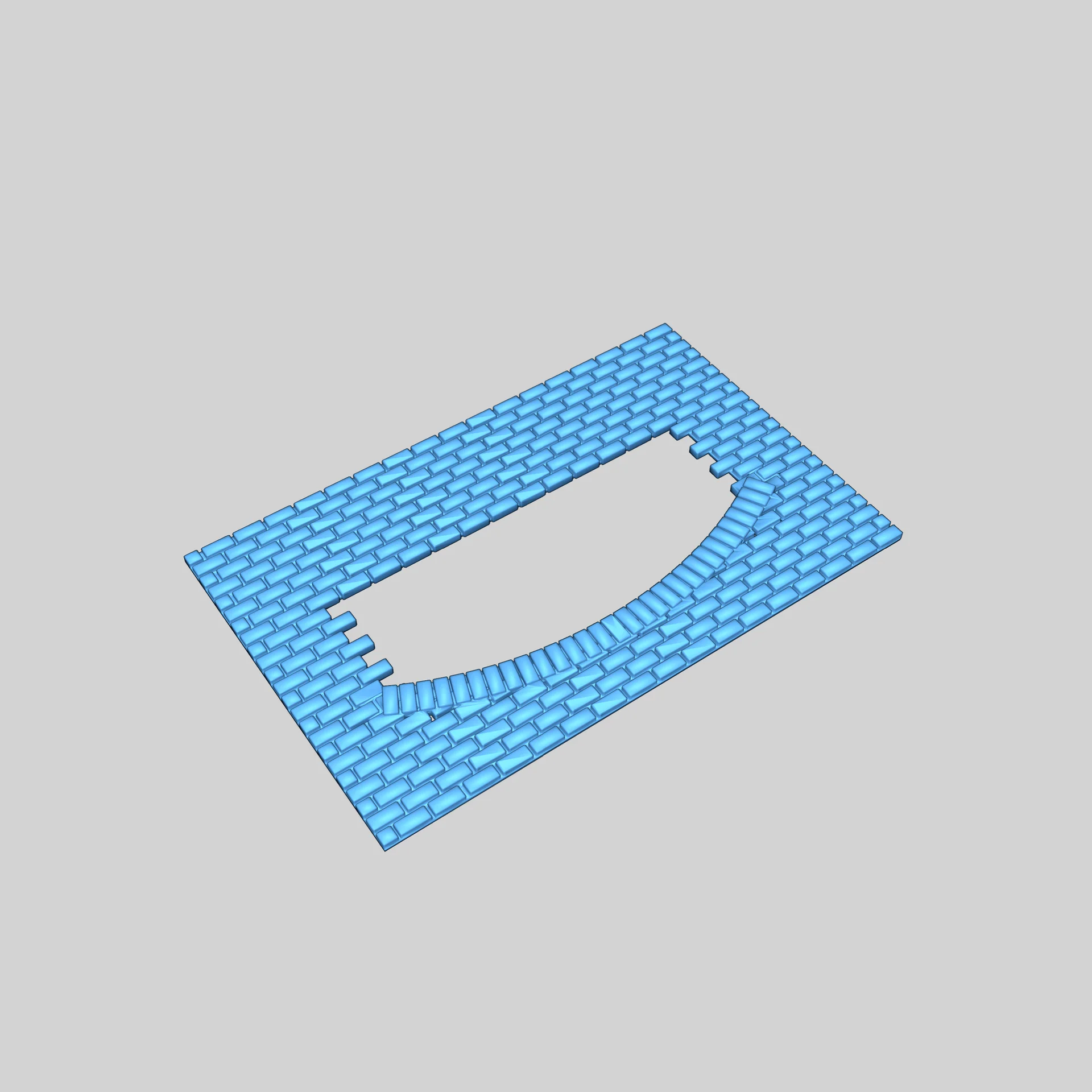 Кирпичная стена для BBQ на кухне 1:24