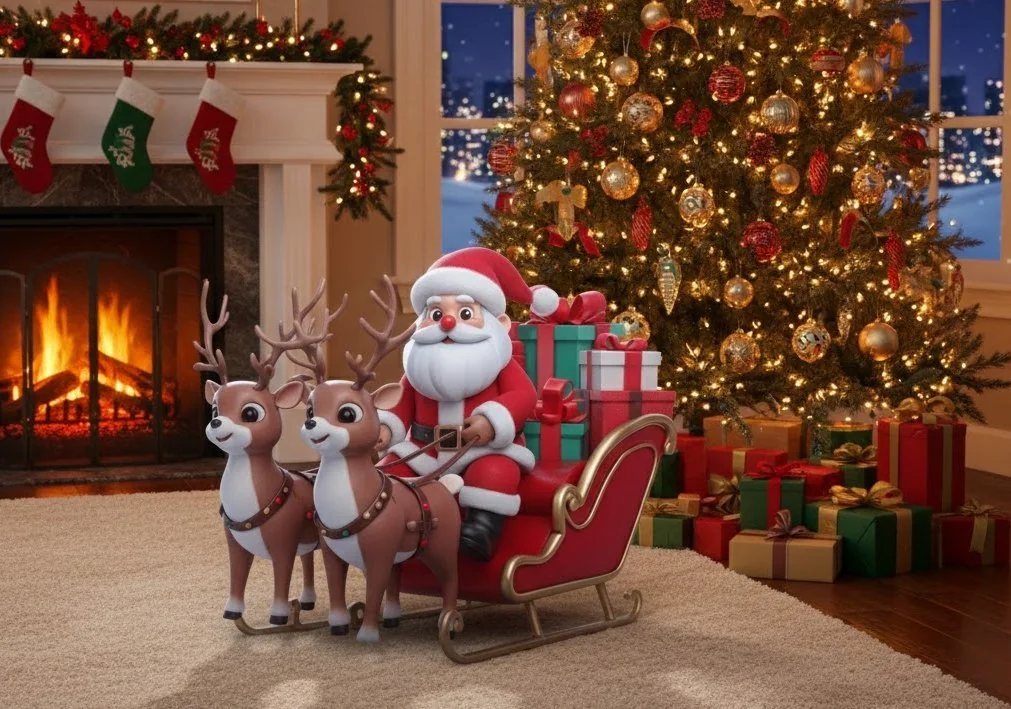 Фигурка Санты и оленя из "Года без Санты"