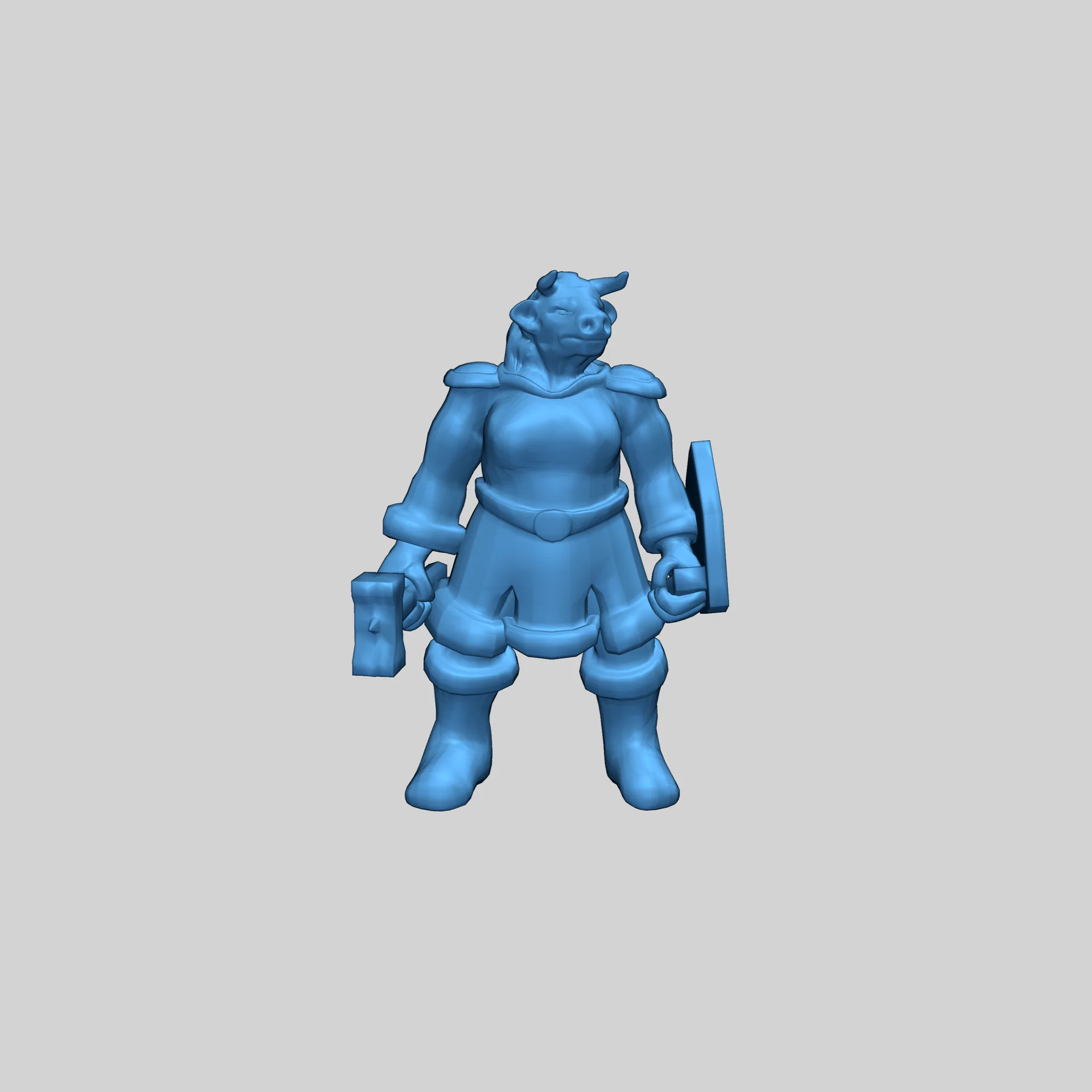 Миниатюра женского минотавра с уменьшенным молотом