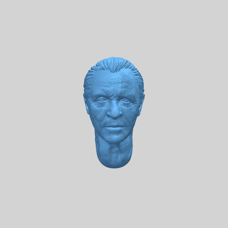 Скульптура головы Сэра Энтони Хопкинса для 3D печати