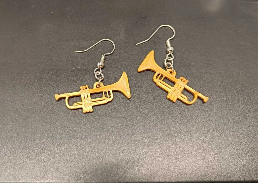 Серьги в форме труба