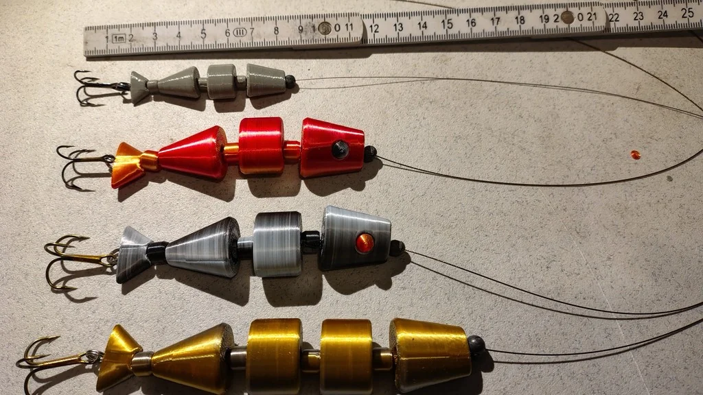 Модульная 3D-модель приманки для рыбалки