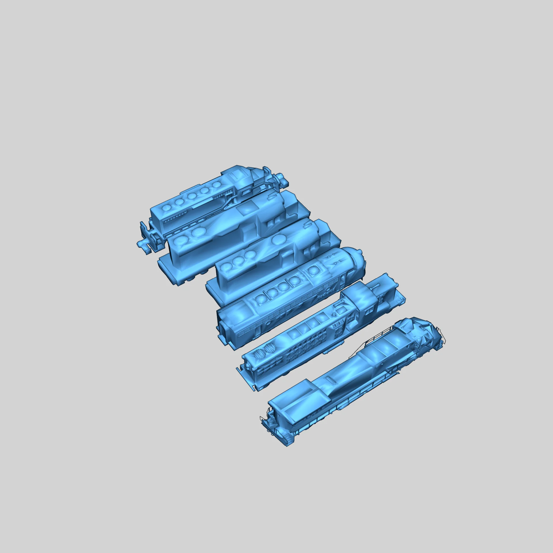 Пакет дизельных локомотивов N масштаба 1