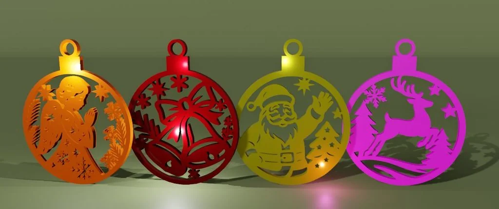 Множественные рождественские шарики