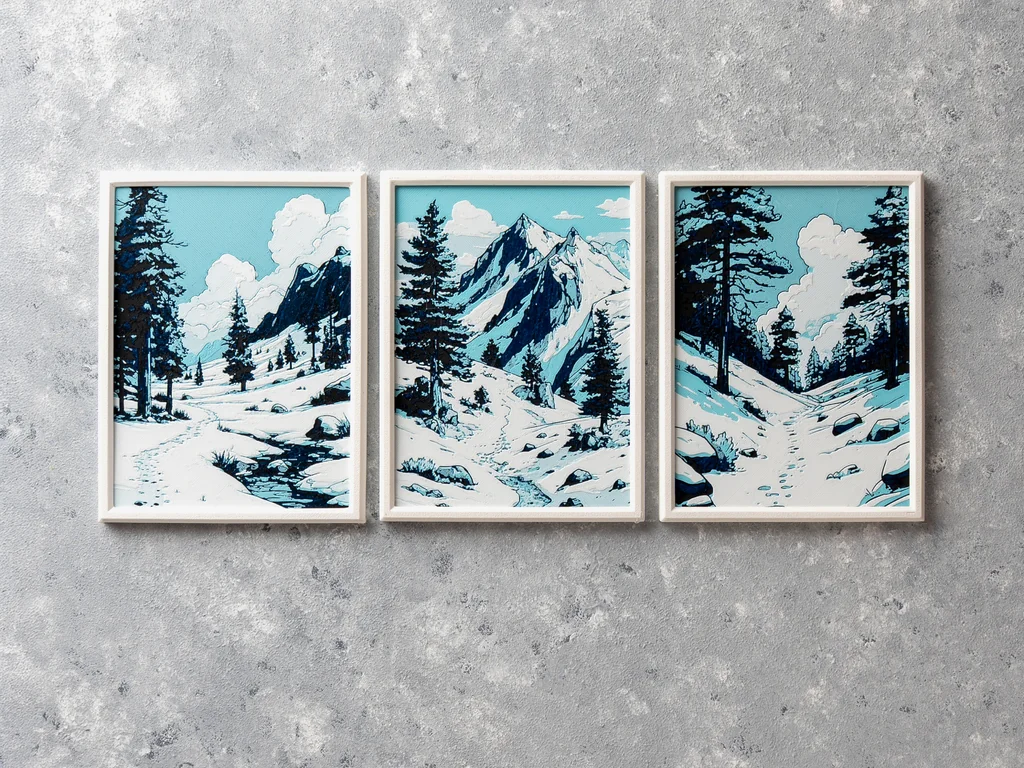 Зимние тропы - настенное искусство