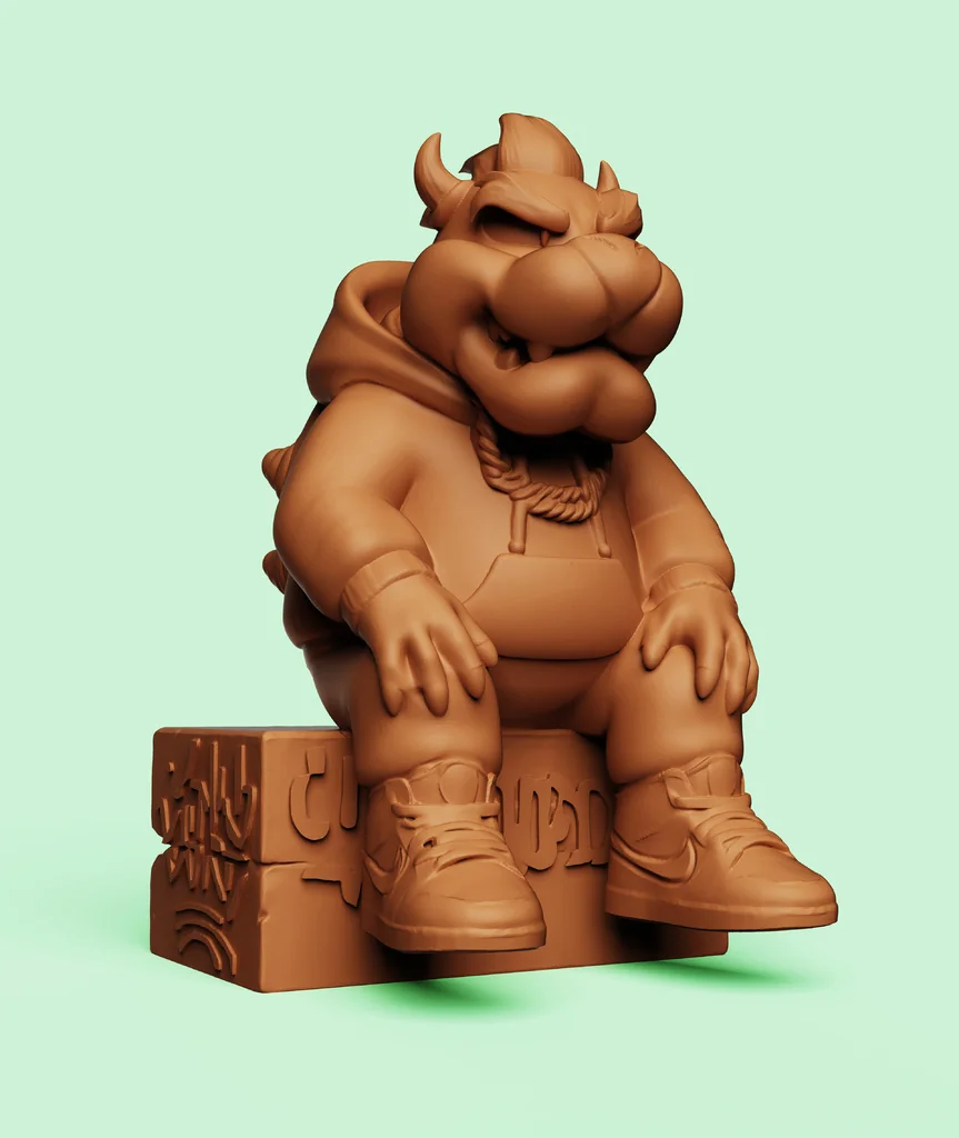 Фигура Бауэзера в стиле стритвир | Супер Марио