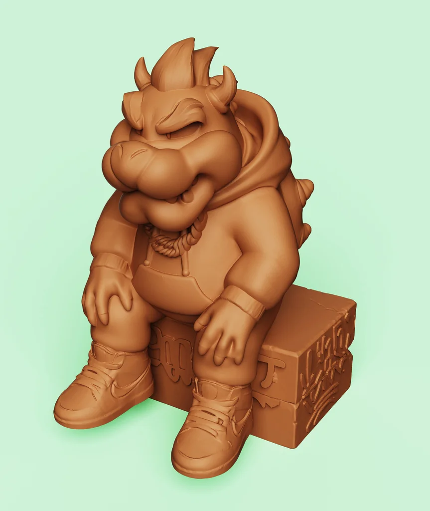 Фигура Бауэзера в стиле стритвир | Супер Марио