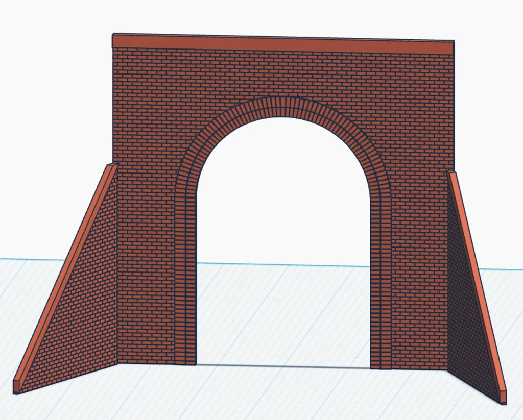 Кирпичный туннельный портал 1:87