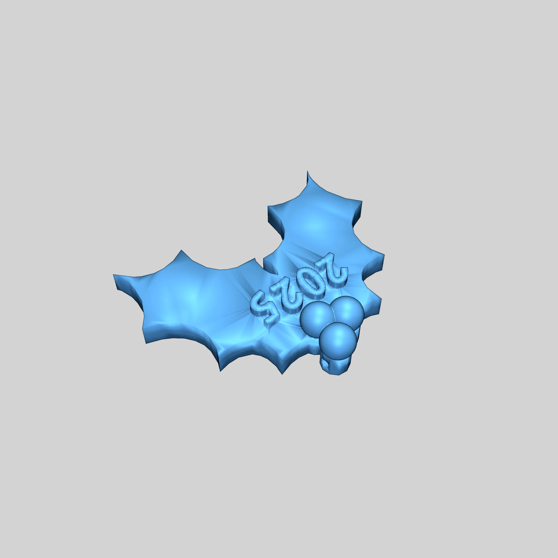 Модель: Ёлочная игрушка "Ветка остролиста"