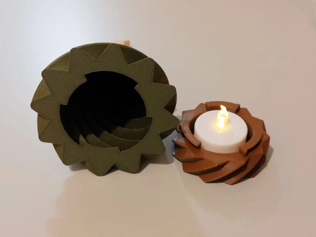 Спиральная елка: банка и светильник