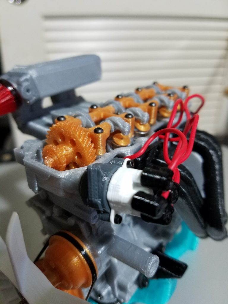 3D-модель Toyota 22RE двигателя (1/10 масштаб)