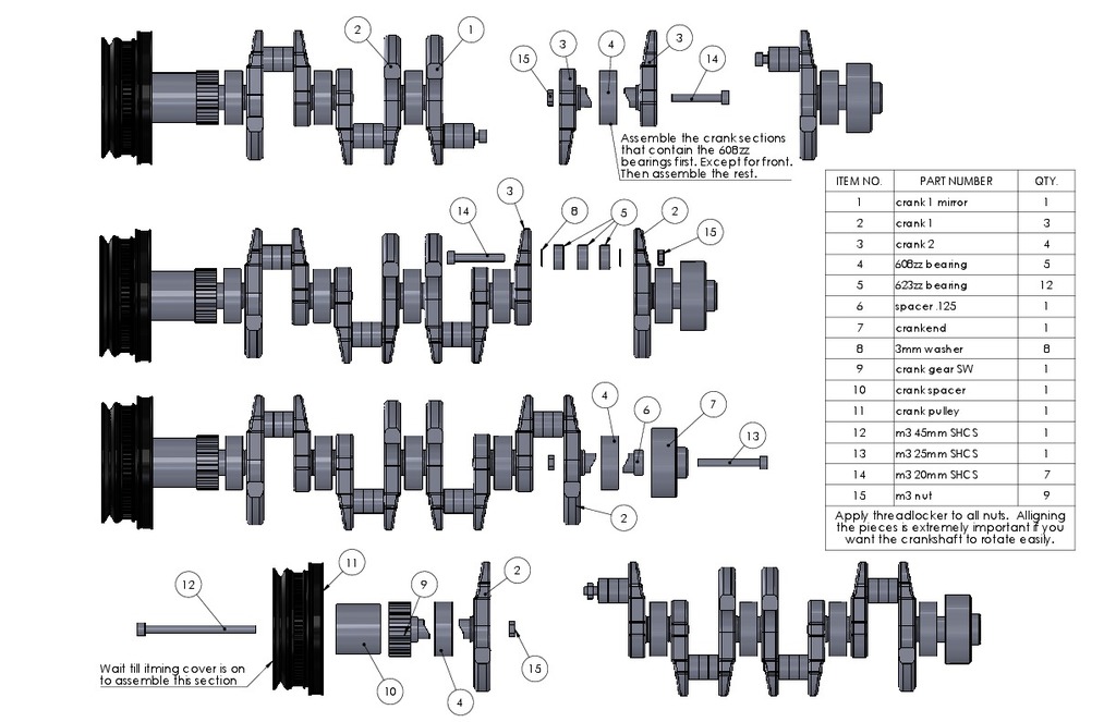 3D-модель Toyota 22RE двигателя (1/10 масштаб)