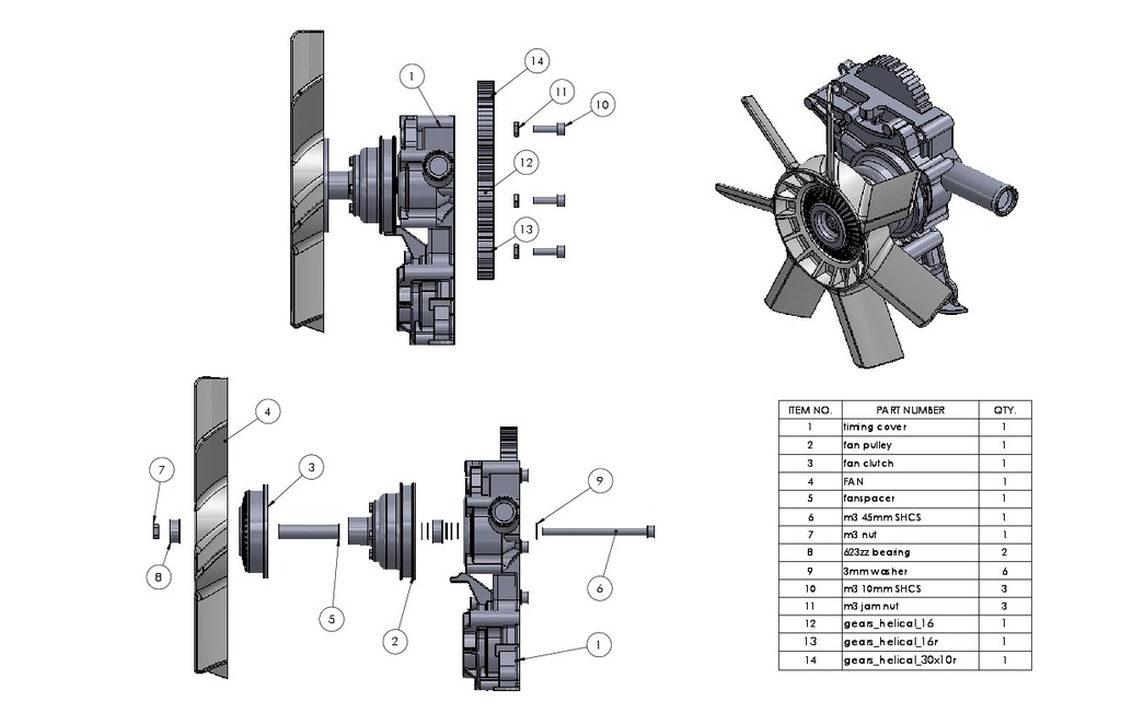 3D-модель Toyota 22RE двигателя (1/10 масштаб)
