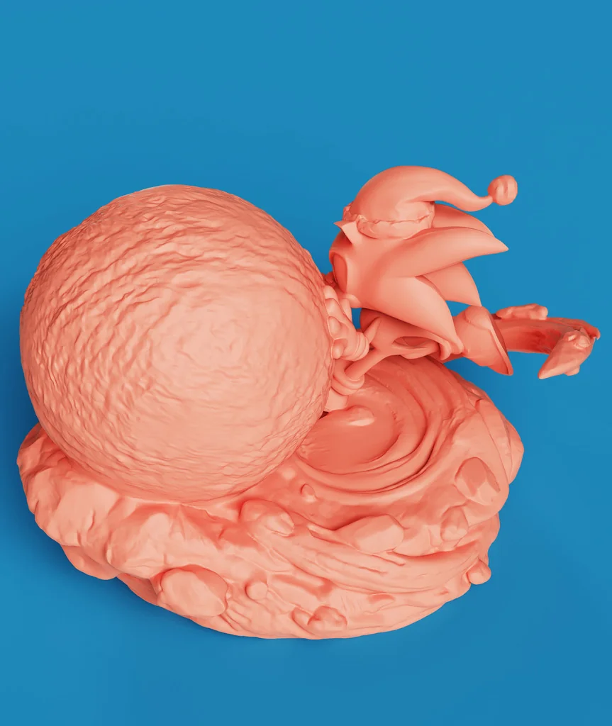 Соник на снегу | Рождественская фигурка