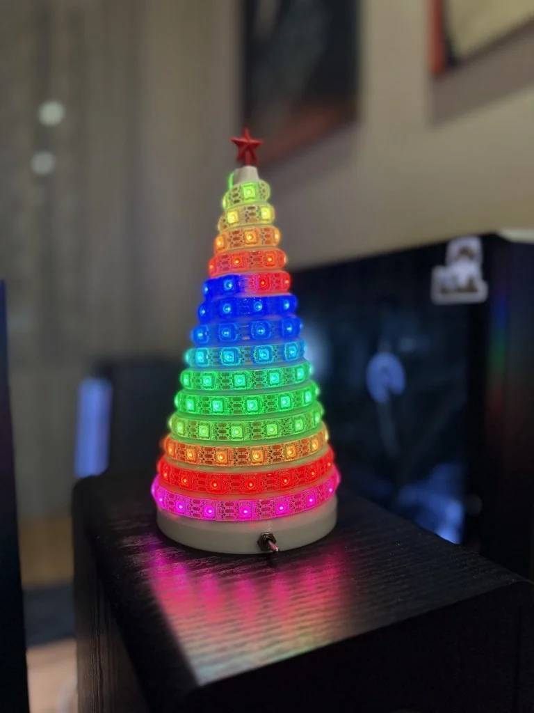 3D Модель Рождественской Елки с WS2812 LED
