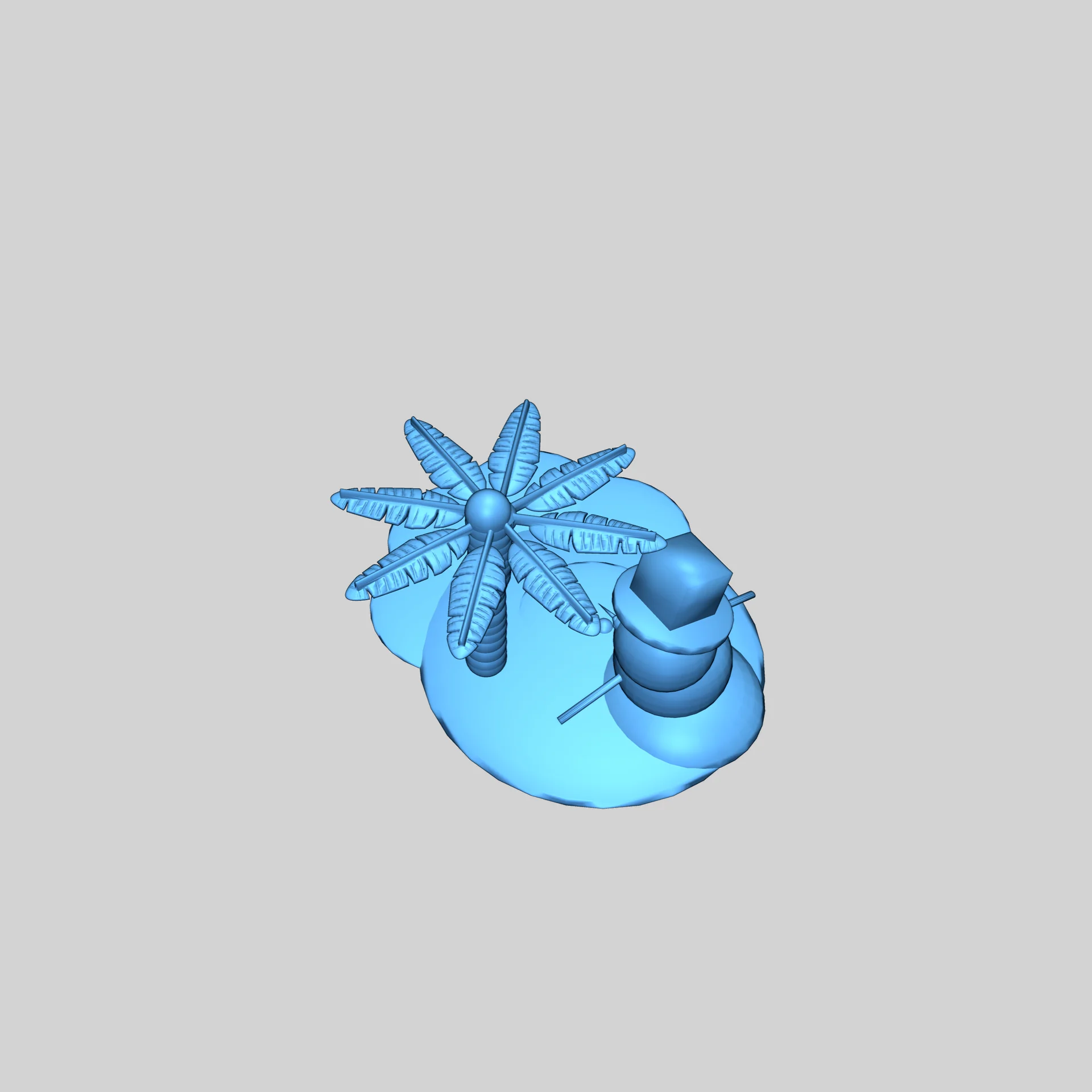 Таящий снеговик на пляже