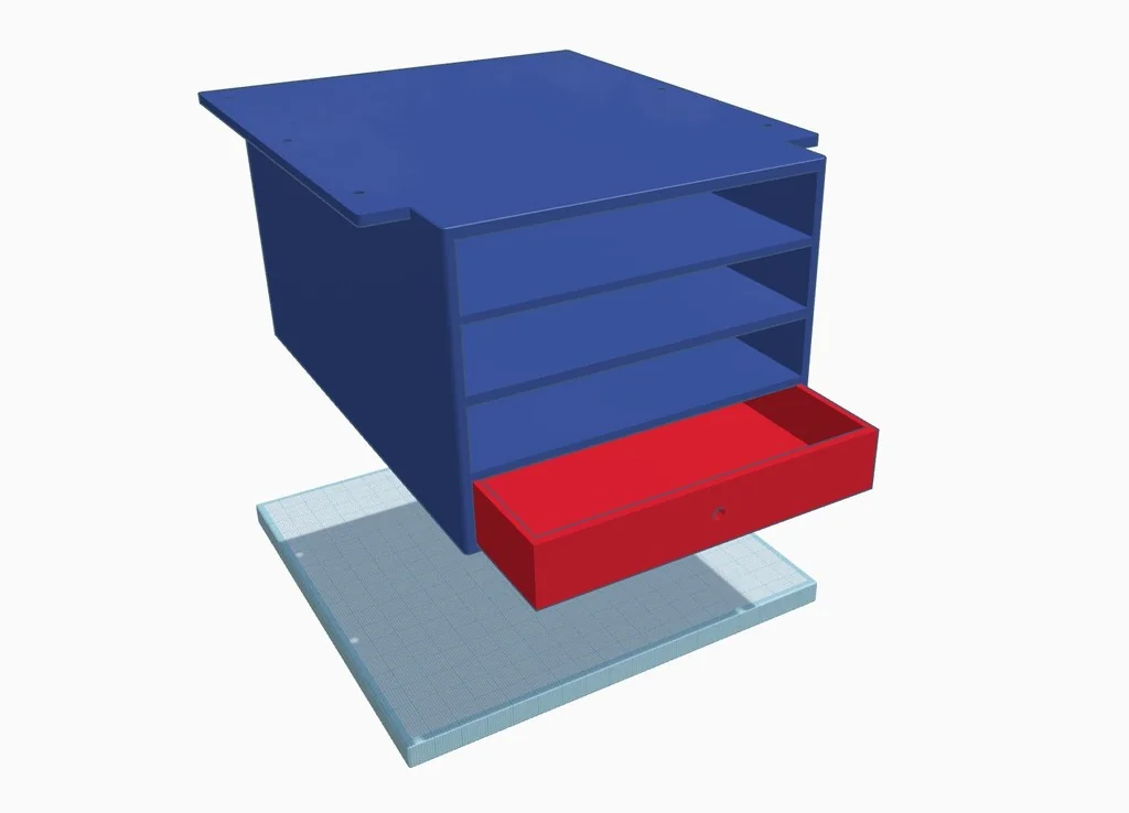 Компактный выдвижной ящик для аксессуаров 3D-печати