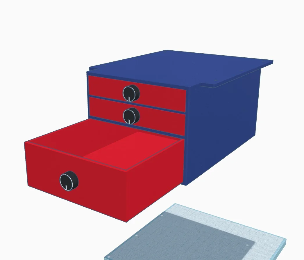 Компактный выдвижной ящик для аксессуаров 3D-печати