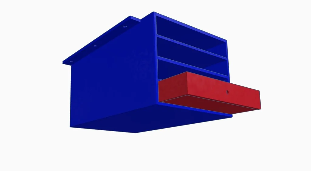 Компактный выдвижной ящик для аксессуаров 3D-печати