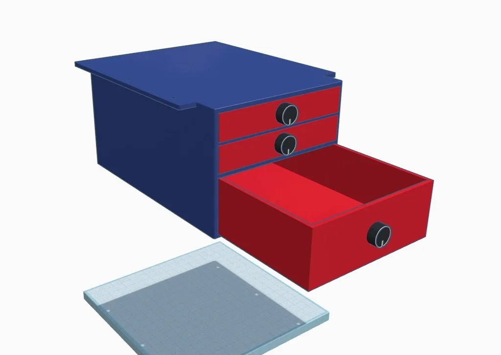 Компактный выдвижной ящик для аксессуаров 3D-печати