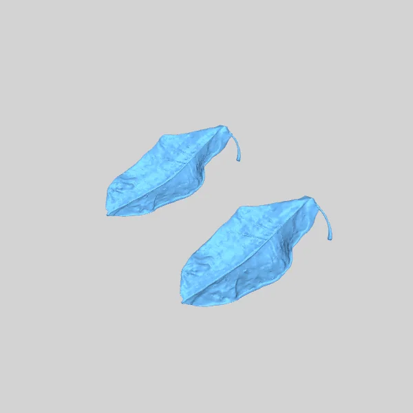 Серьги в форме листа