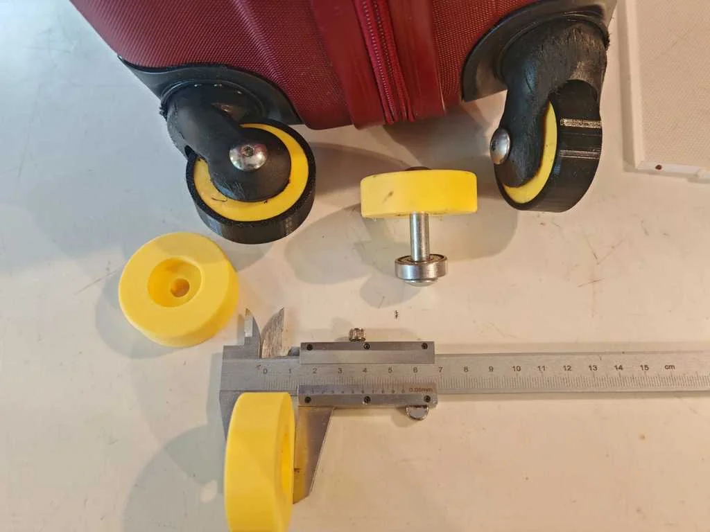 Колесо для чемодана с шиной и подшипником