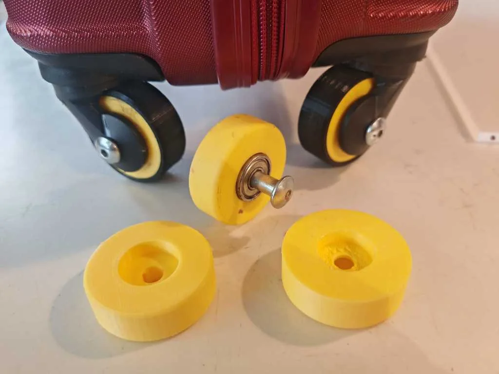 Колесо для чемодана с шиной и подшипником