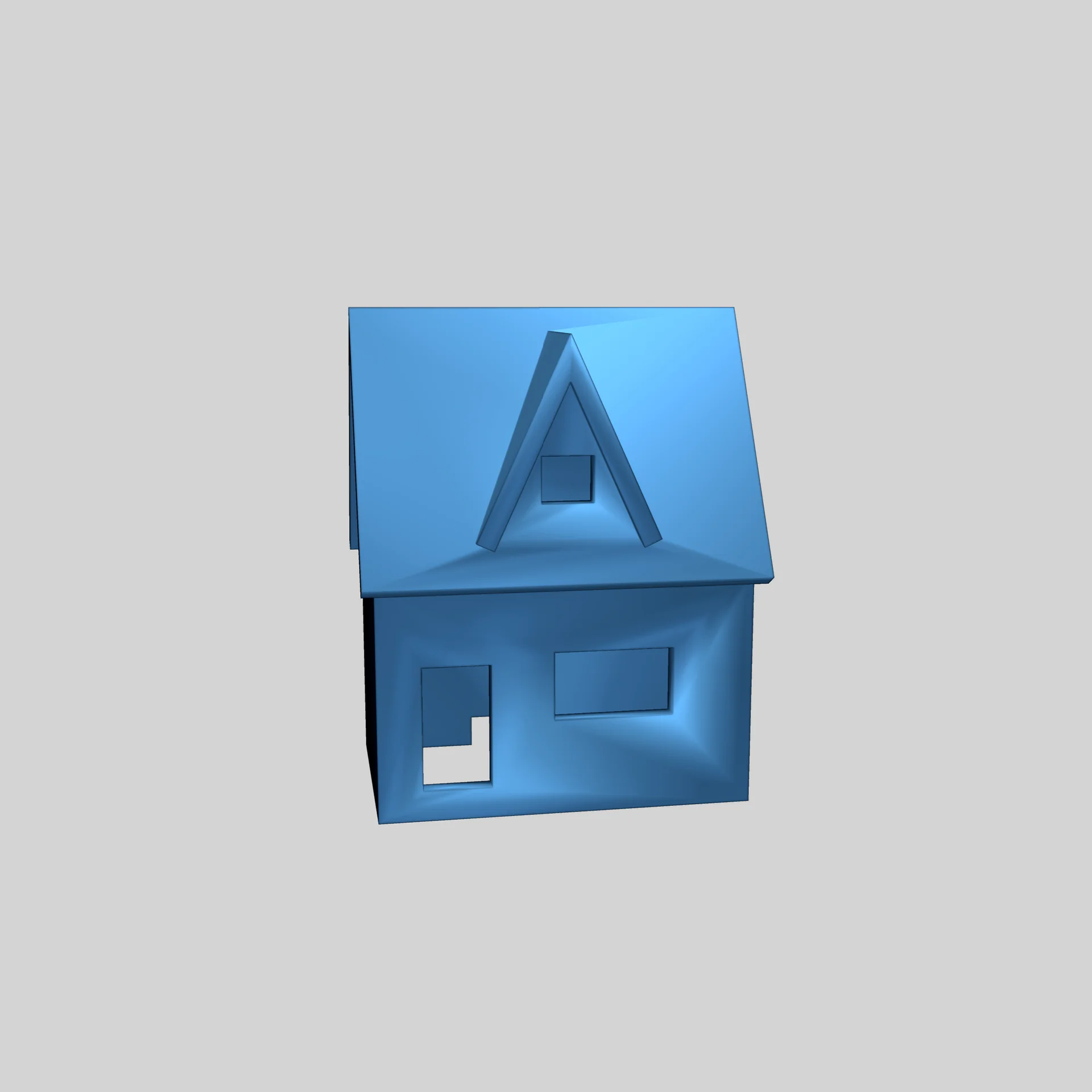 Зимний дом с освещением