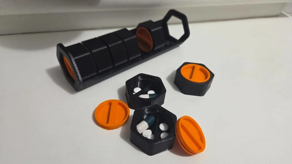 Шестиугольная коробка для таблеток