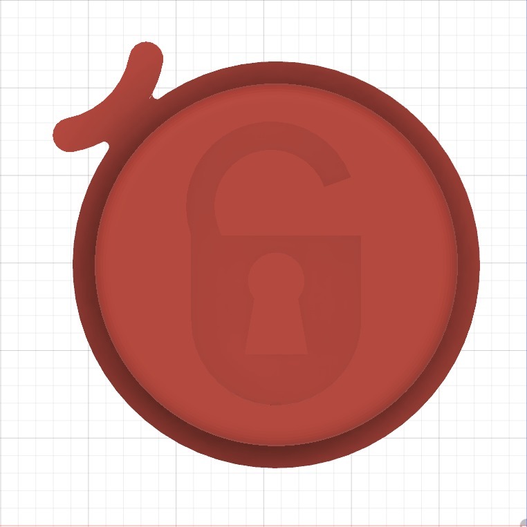 Модель с фиксатором для значка