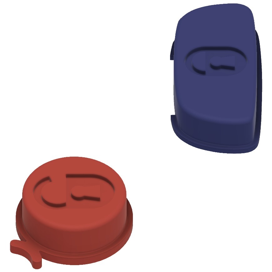 Модель с фиксатором для значка