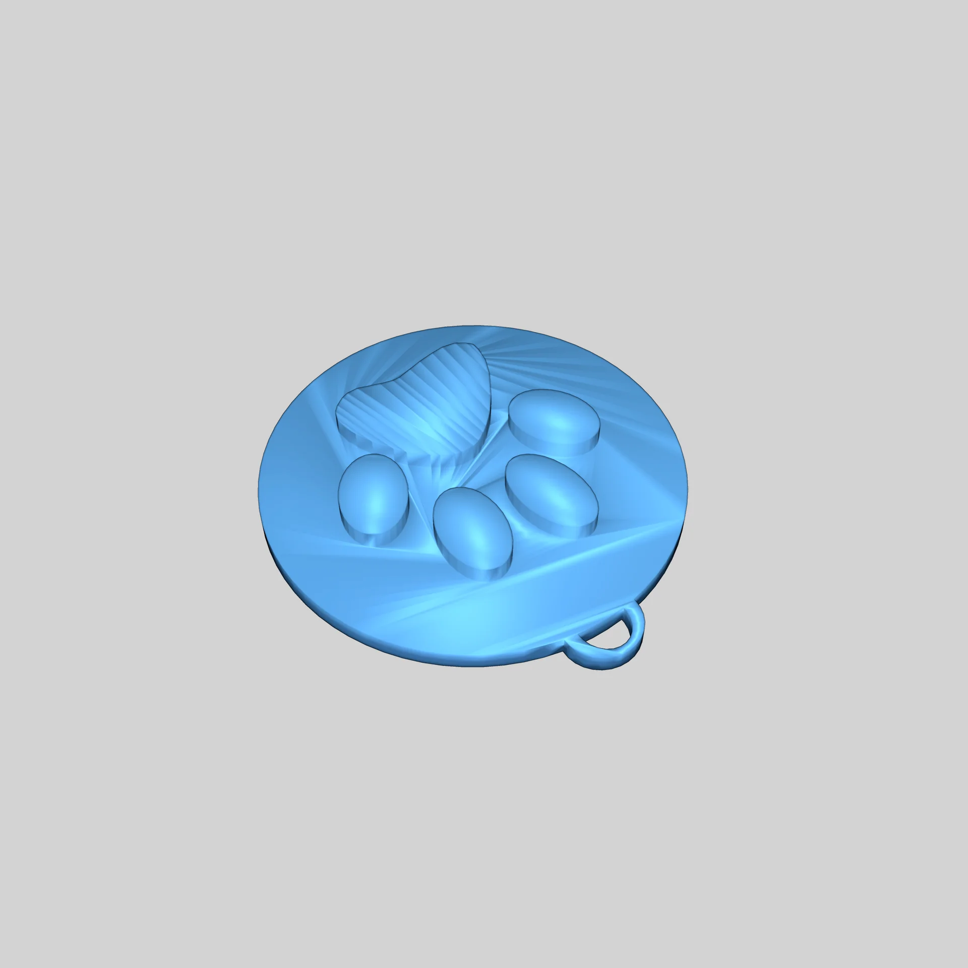 Брелок в форме кошачьей лапы