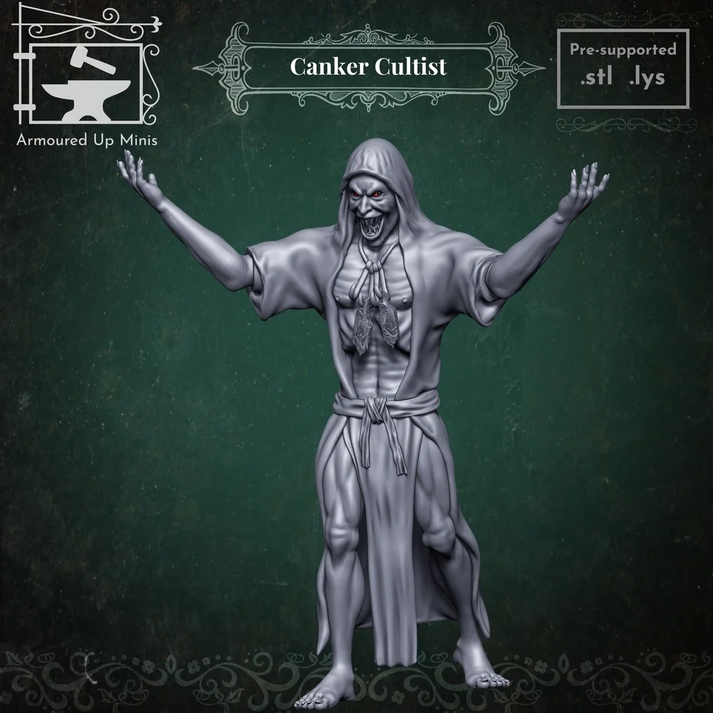 Canker Cultist - миниатюра для настольных RPG