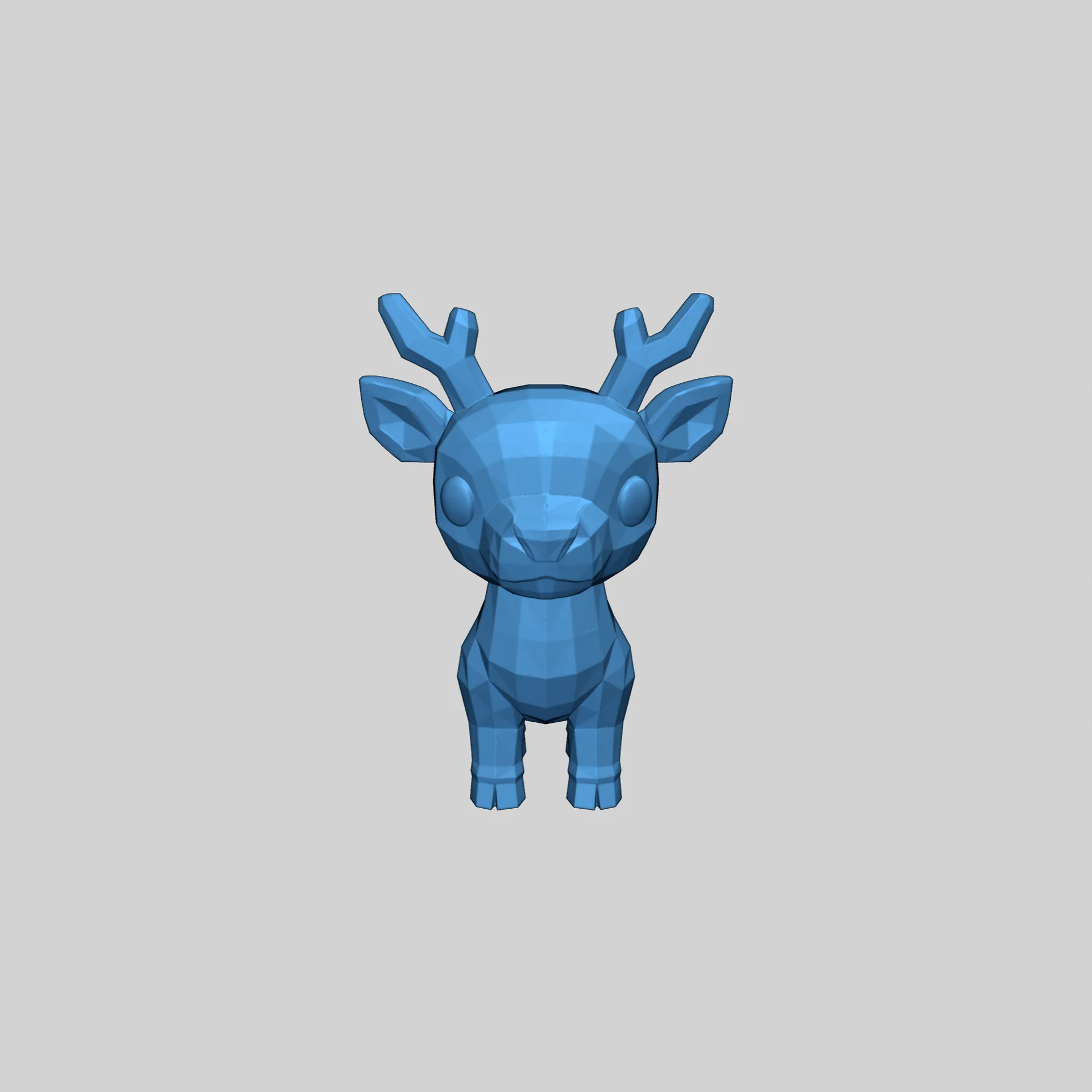 Низкополигональный олень - Подарок Санты