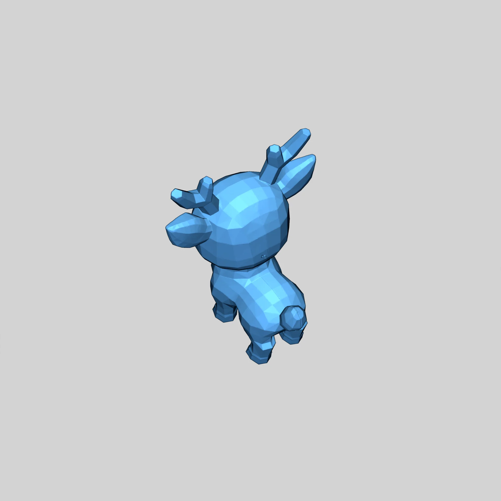 Низкополигональный олень - Подарок Санты