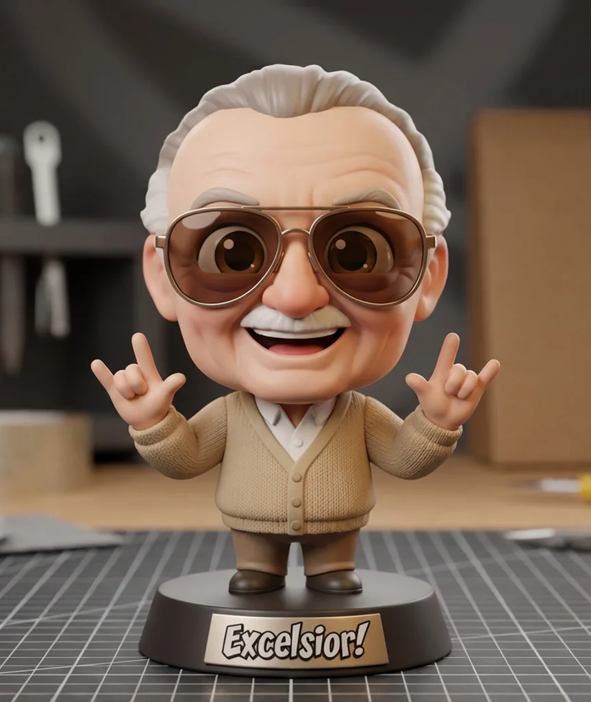 Статуя в честь Стэна Ли | Стиль Bobblehead Marvel