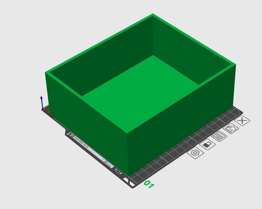 Прямоугольная коробка 18x15x7 см