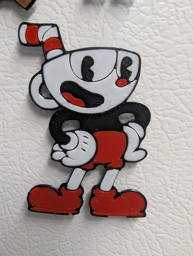 Магнит на холодильник Cuphead (3mf)