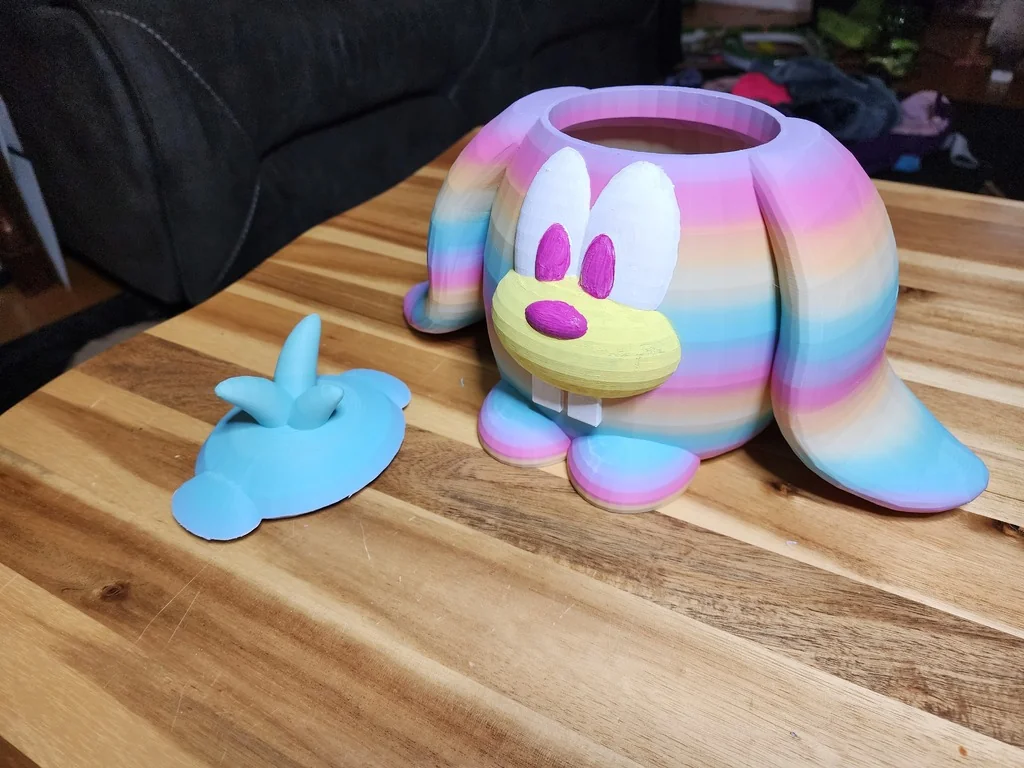 Модель корзины с зайцем