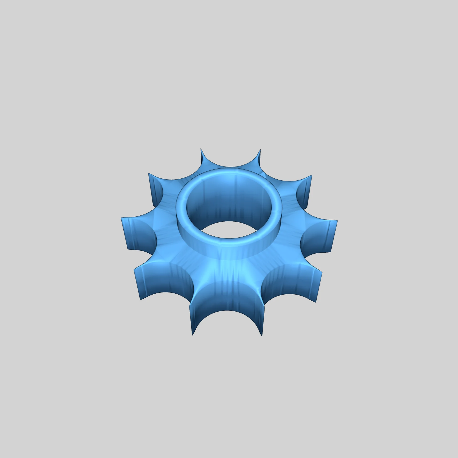 Пара спиралей с цепью (параметрическая модель)