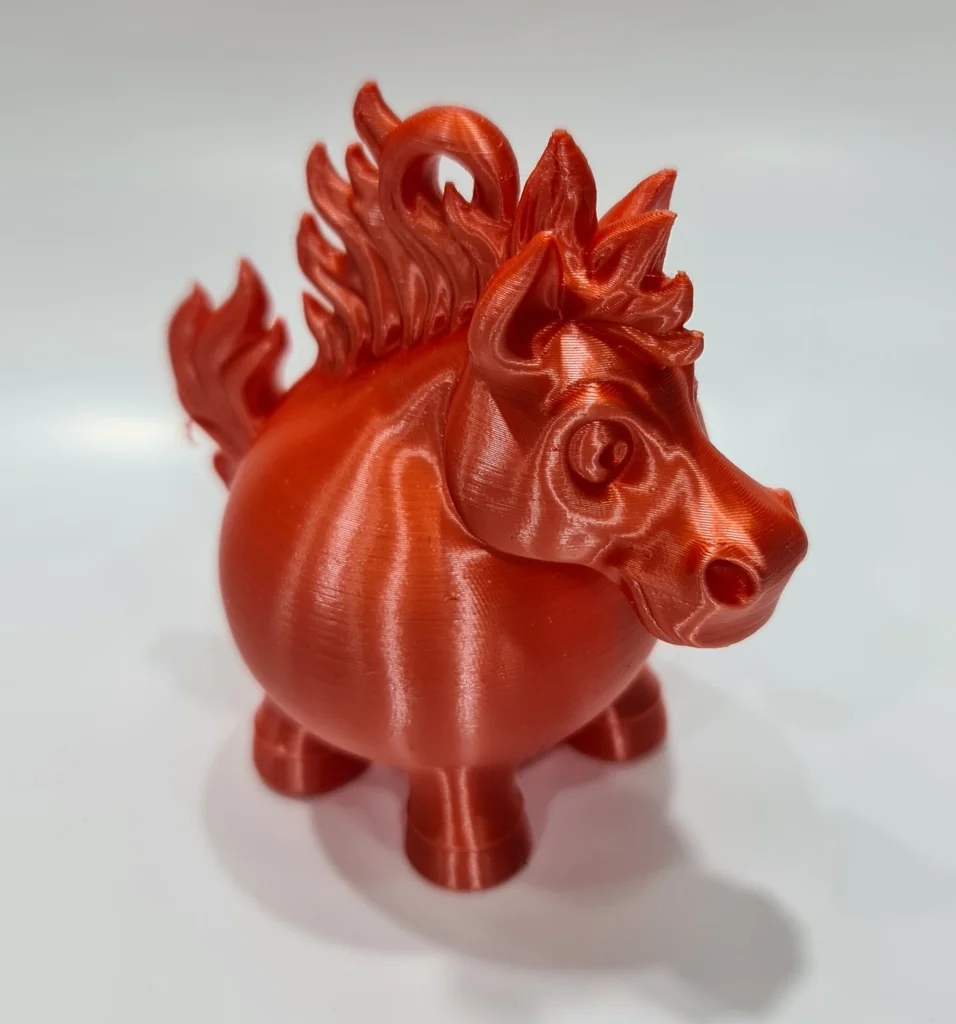 Игрушка для елки: Огненно-красная лошадь