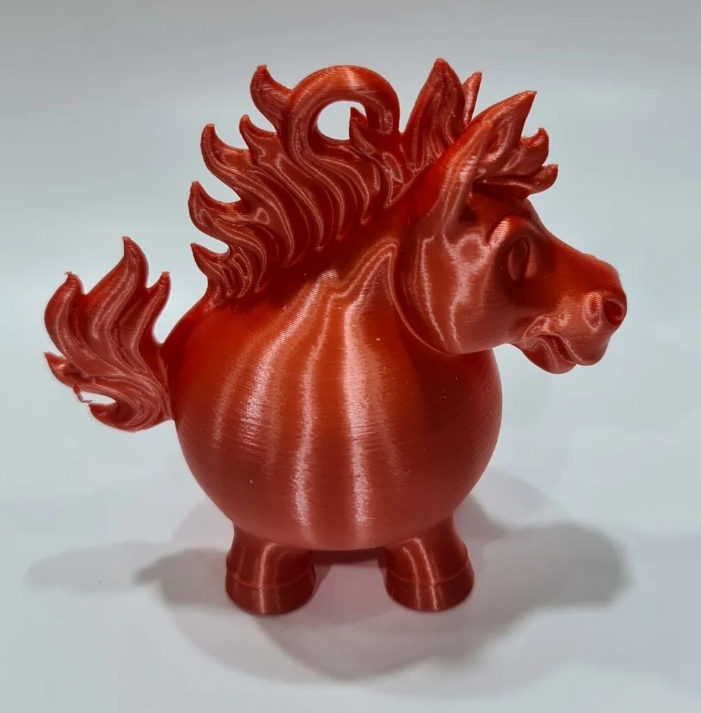 Игрушка для елки: Огненно-красная лошадь