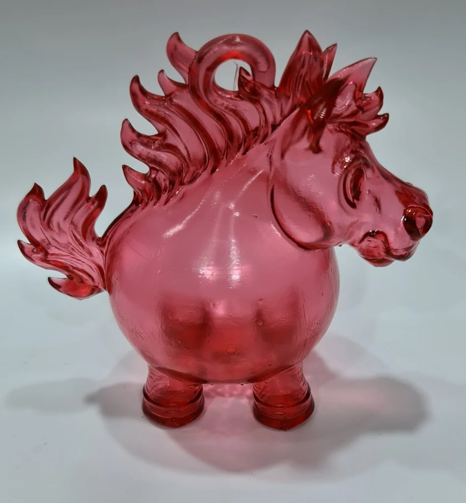 Игрушка для елки: Огненно-красная лошадь