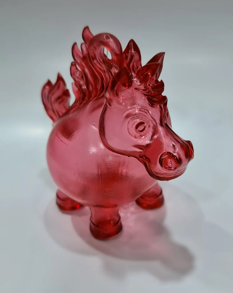 Игрушка для елки: Огненно-красная лошадь