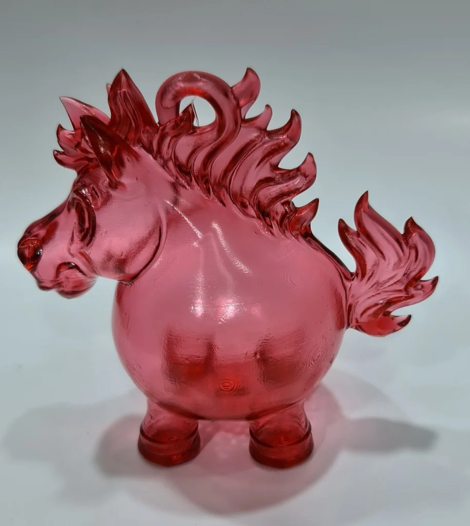 Игрушка для елки: Огненно-красная лошадь